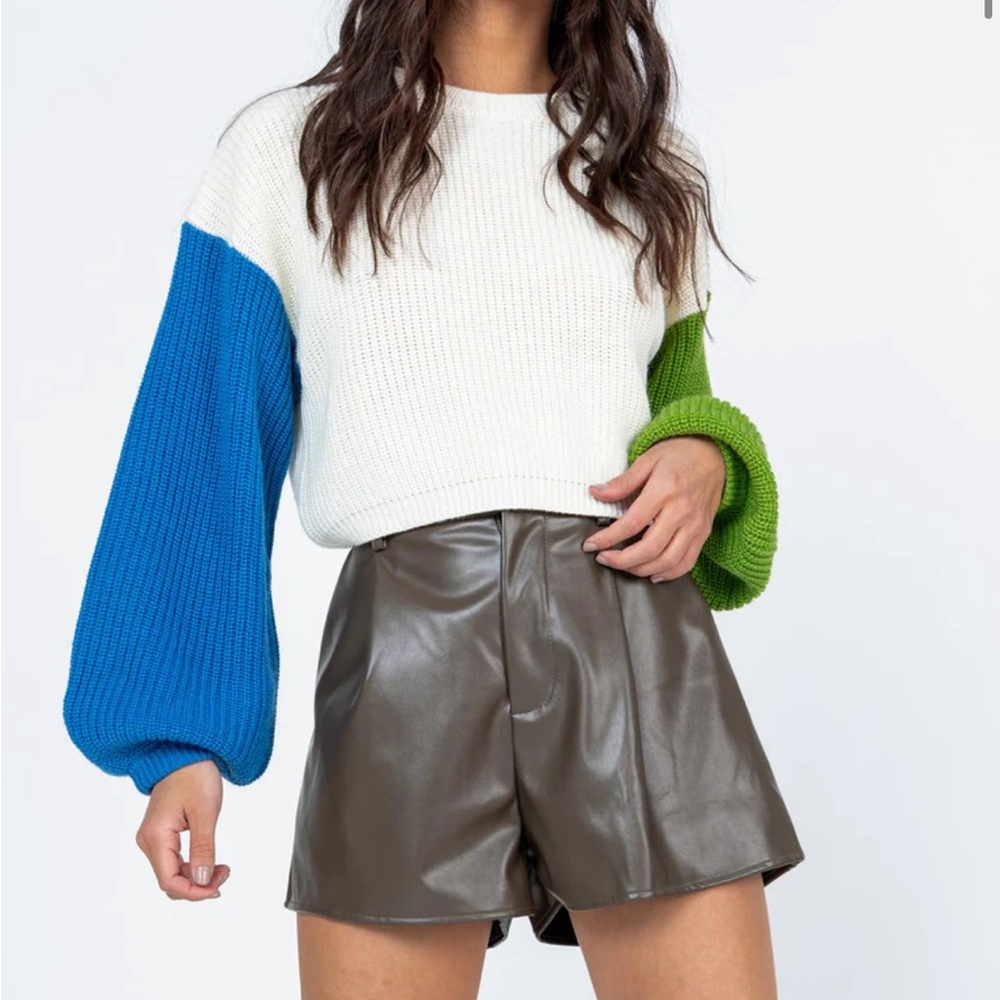 princess polly sebastian shorts leather